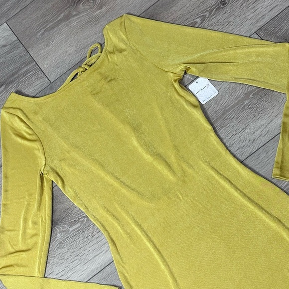 NWT Intimately Free People Call Me Later Mini Dress Ceylon Yellow - Picture 9 of 16